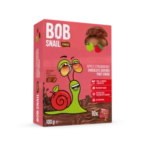 Ovocná pochoutka v čokoládě jablko a jahoda