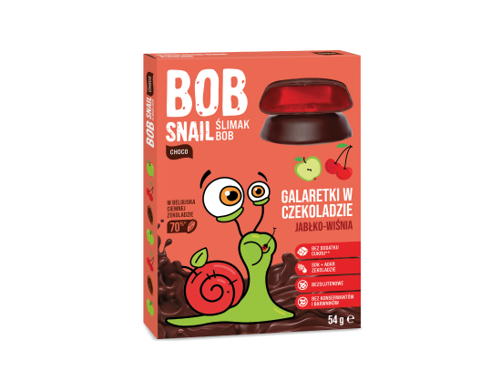 JELLIES GALARETKA jabłkowo-wiśniowa z nasionami chia w ciemnej czekoladzie