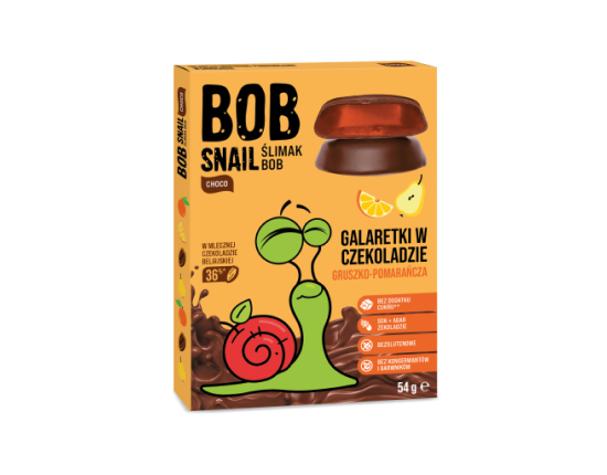 JELLIES GALARETKA GRUSZKOWO-POMARAŃCZOWA W MLECZNEJ CZEKOLADZIE