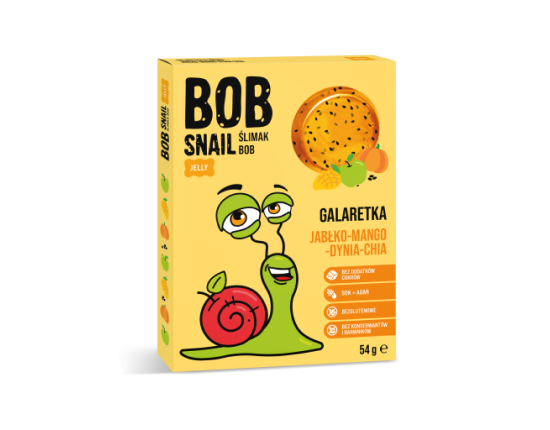 GALARETKA O SMAKU JABŁKO-MANGO-DYNIA Z NASIONAMI CHIA