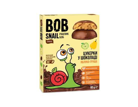 ЯБЛУЧНО-ГРУШЕВІ ЦУКЕРКИ У МОЛОЧНОМУ ШОКОЛАДІ