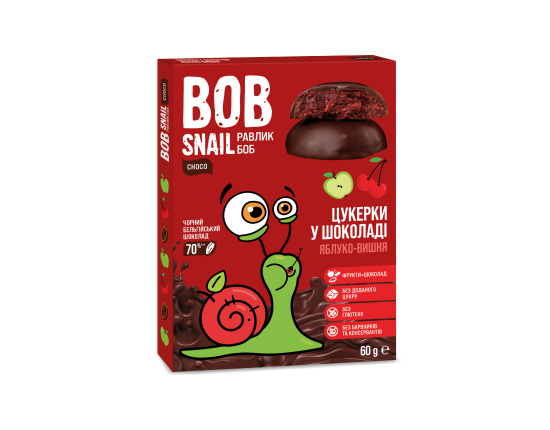 ЯБЛУЧНО-ВИШНЕВІ ЦУКЕРКИ У ЧОРНОМУ ШОКОЛАДІ