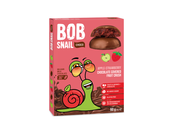 APPLE-STRAWBERRY FRUIT CRUSH IN MILK CHOCOLATE