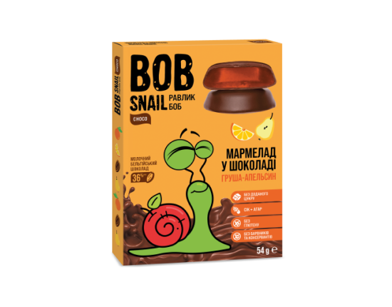 МАРМЕЛАД ГРУША-АПЕЛЬСИН У МОЛОЧНОМУ ШОКОЛАДІ