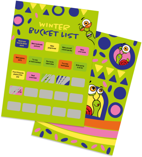 Сюрприз! Всередині Маленького різдвяного боксу ховається магічний Bucket List. Це список із 25 різноманітних активностей, що ховаються за скретч- покриттям. Стирай, читай завдання та виконуй самостійно або разом з родиною